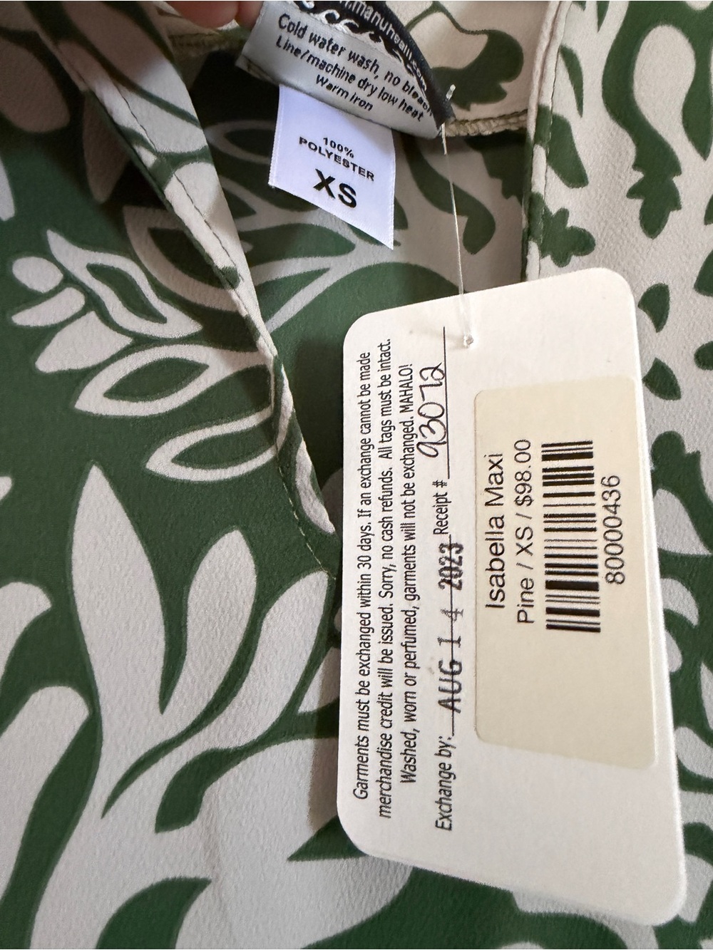 NWT XS Manuhealii Isabella Awapuhi Maxi Dress - Picture 4 of 4